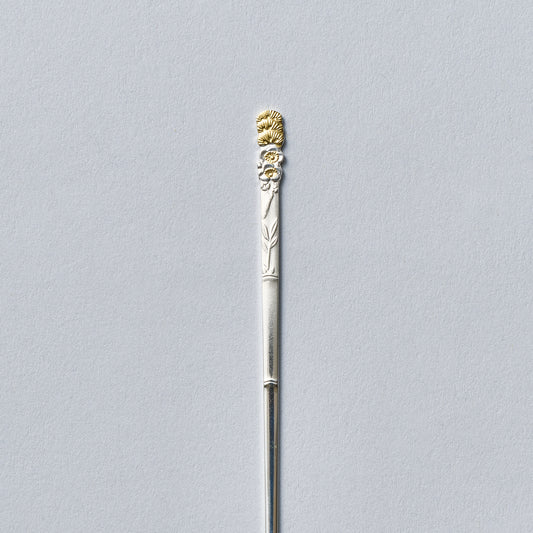 銀製　耳かき　松竹梅