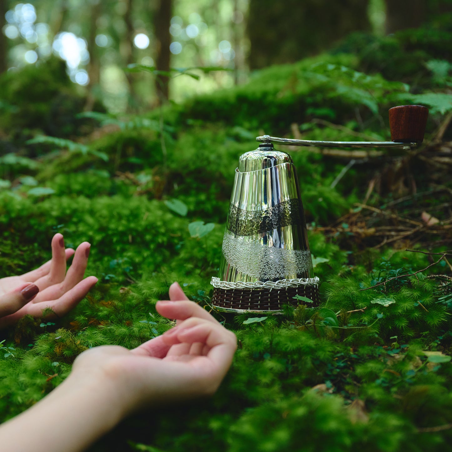 <受注生産品>銀製　コーヒーミル＆カバー