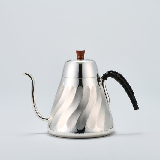 <受注生産品>銀製　コーヒーポット　縦筋