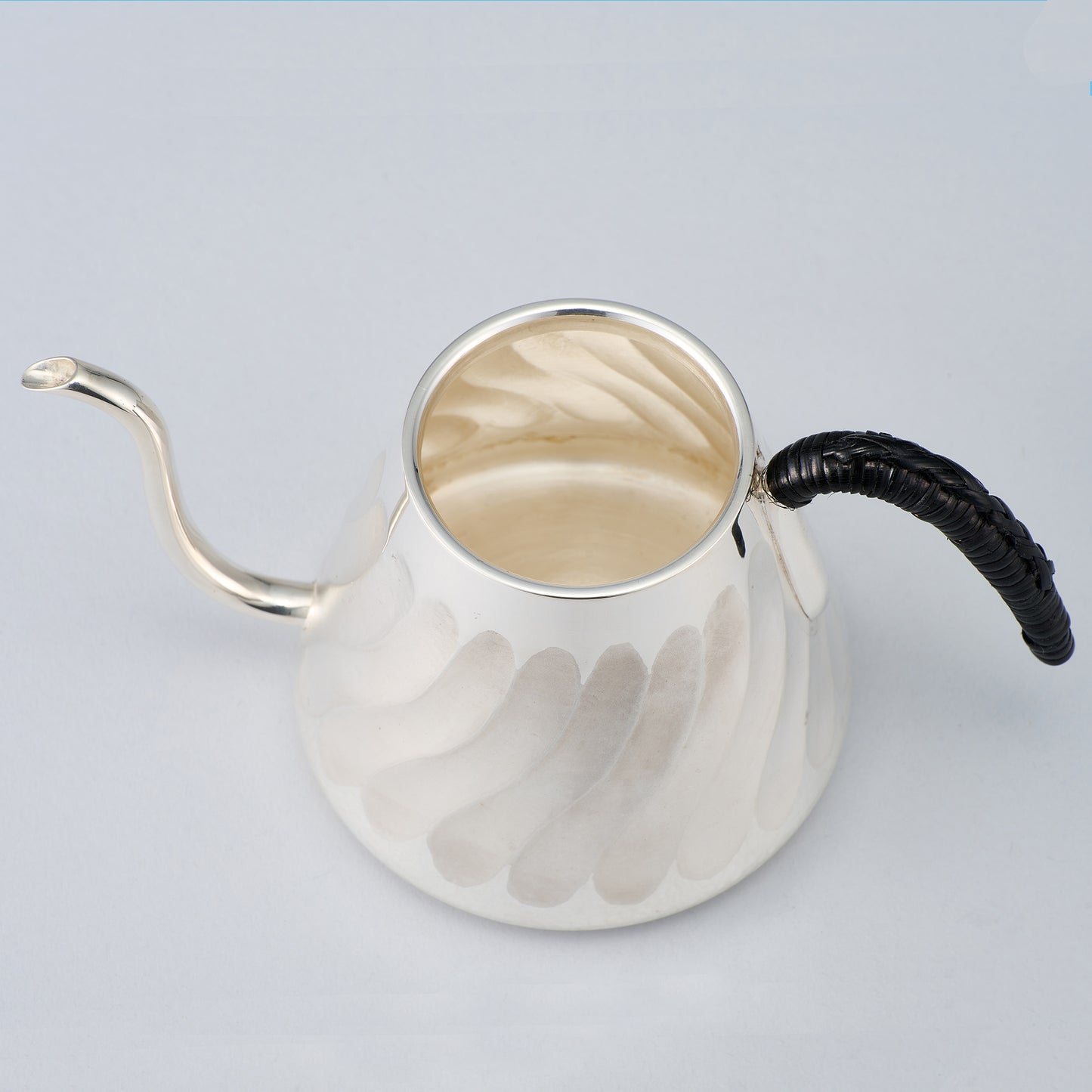 <受注生産品>銀製　コーヒーポット　縦筋