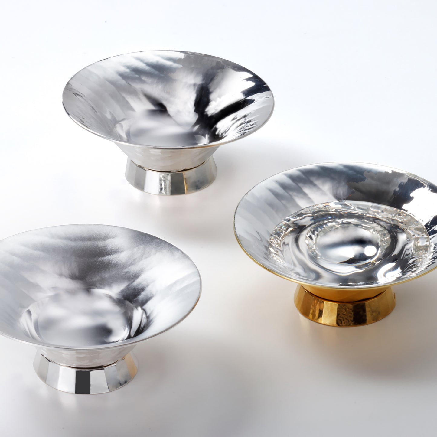 純銀　玉盃　ながれ　C