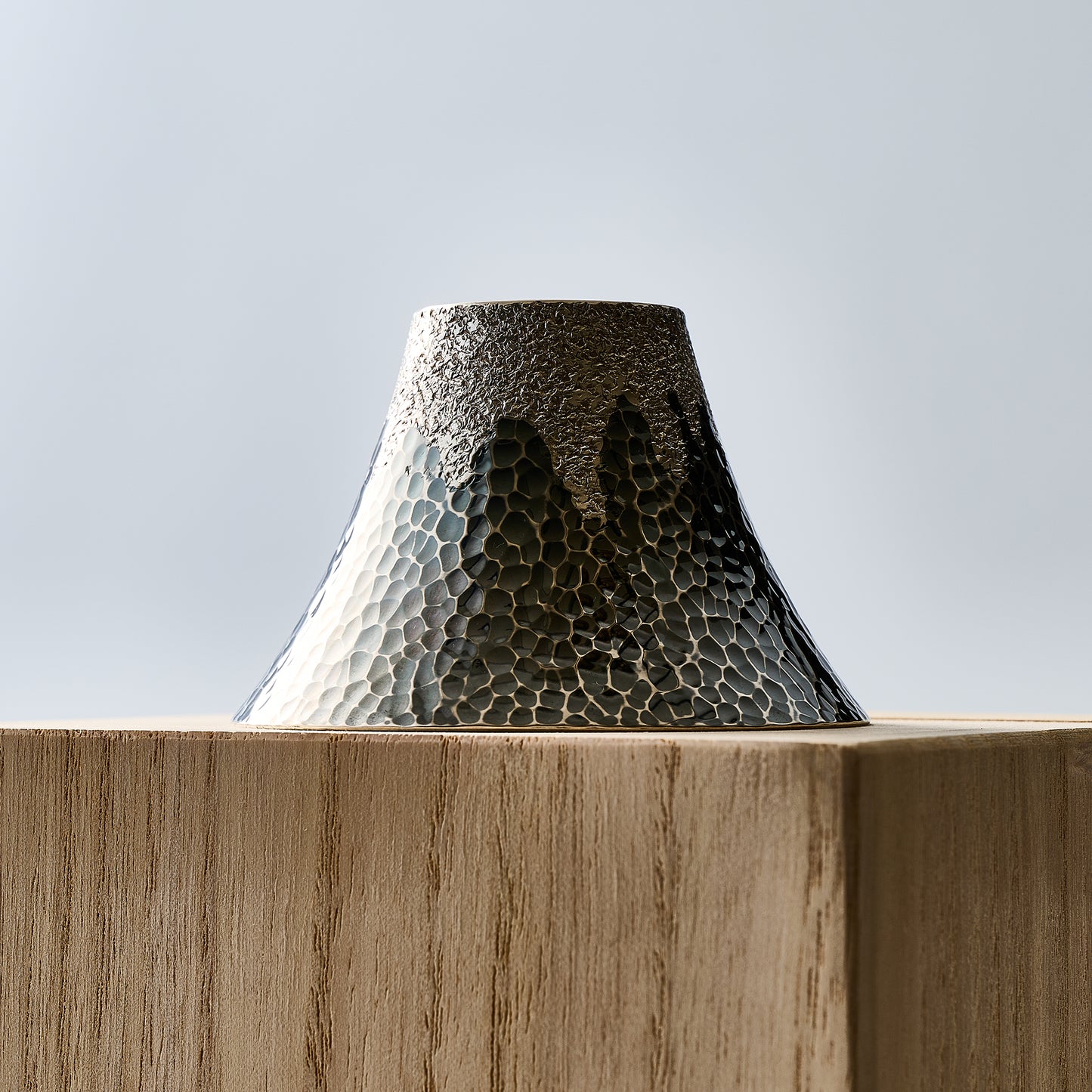 純銀　玉盃　つきみふじ　ふじ黒