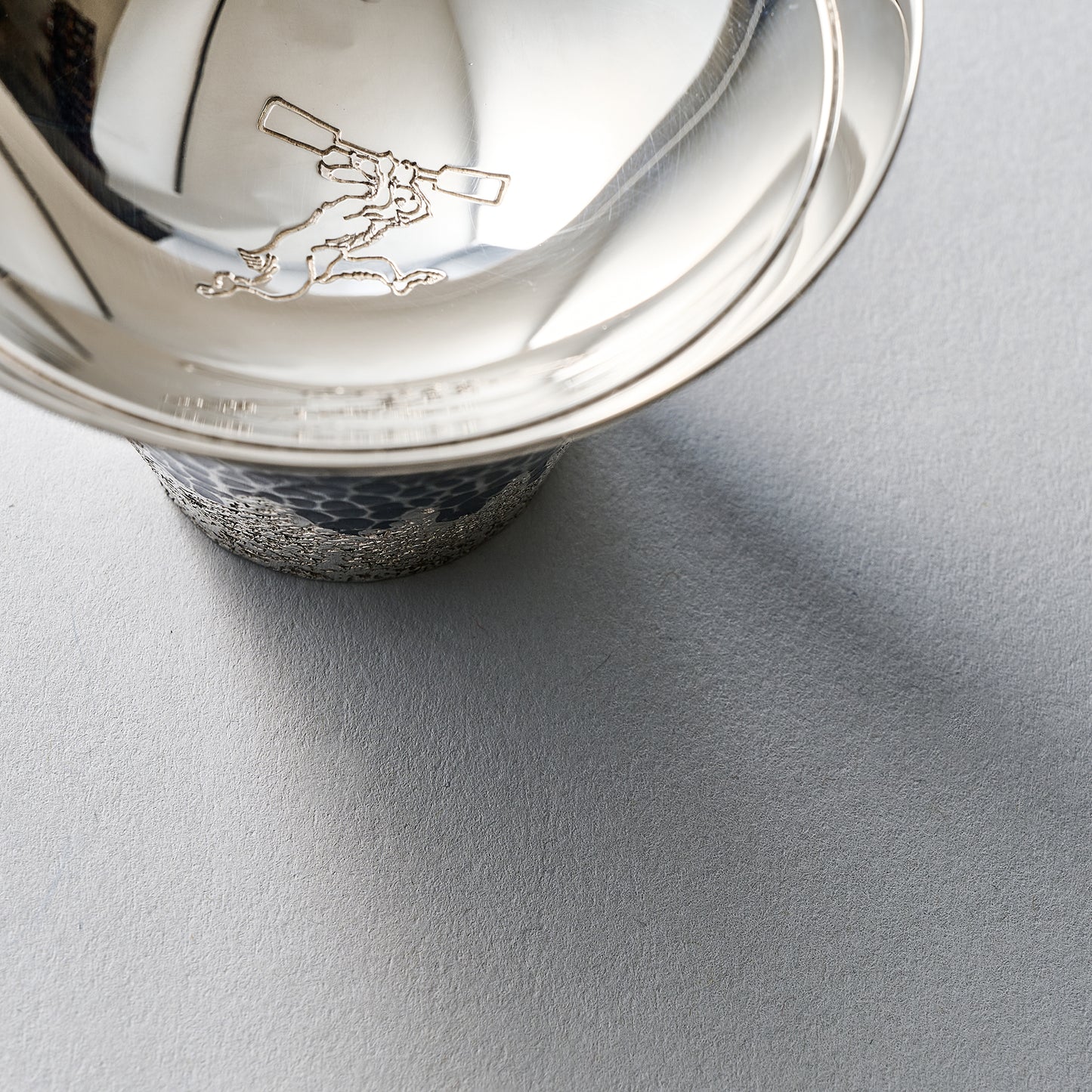 純銀　玉盃　つきみふじ　ふじ黒