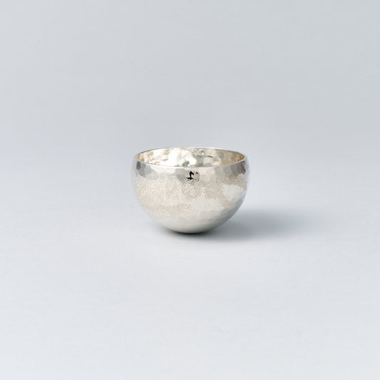 純銀　玉盃　つきみふじ　つき白