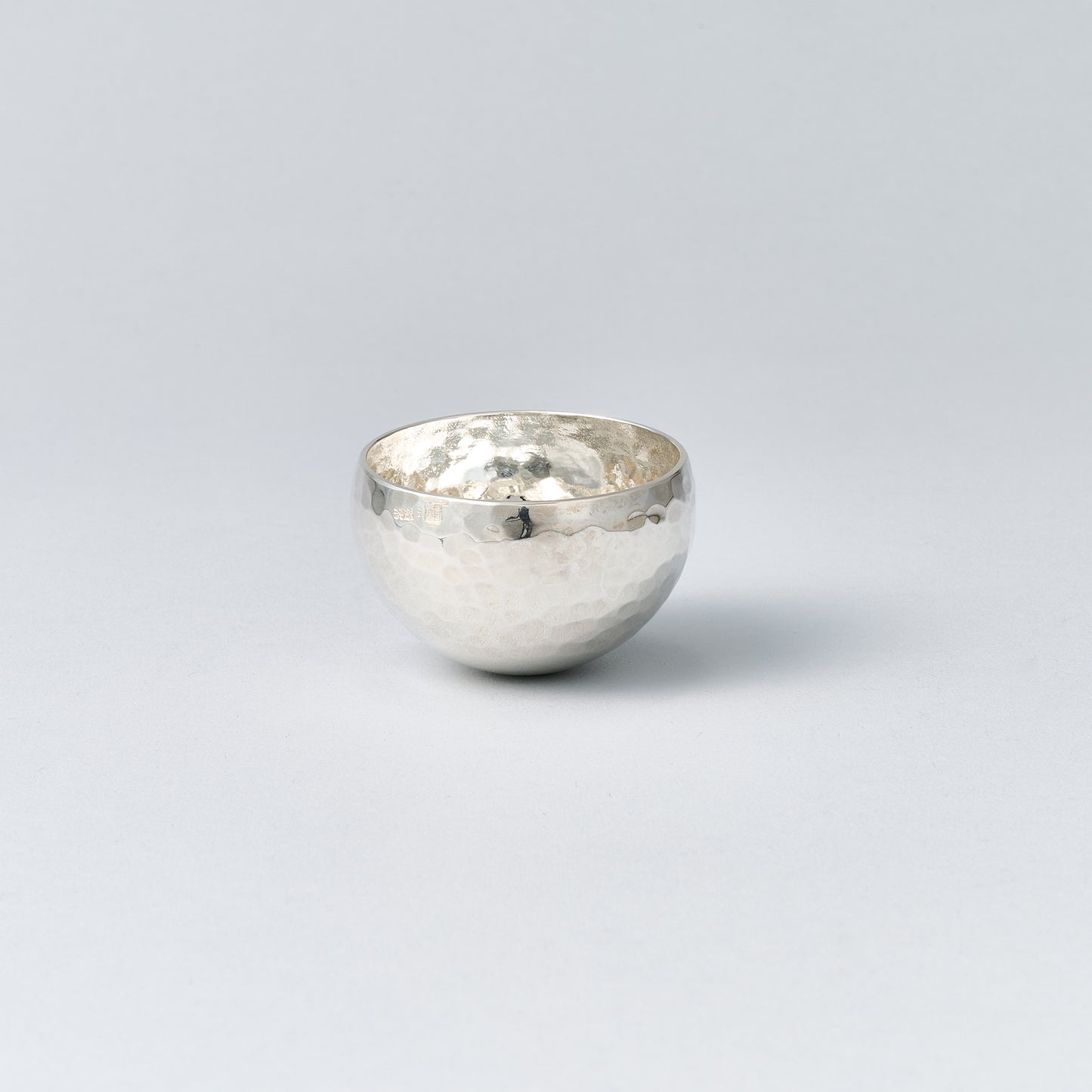 純銀　玉盃　つきみふじ　つき白