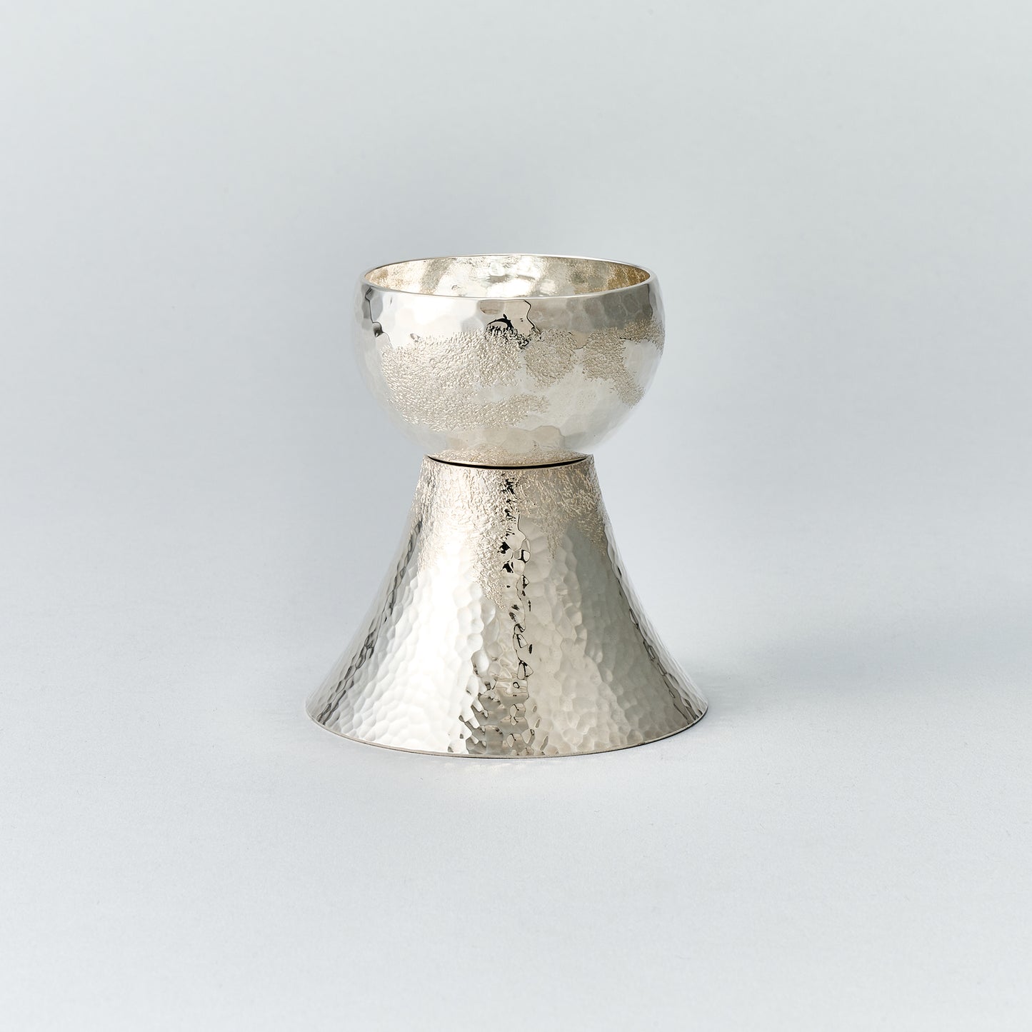 純銀　玉盃　つきみふじ　つき白