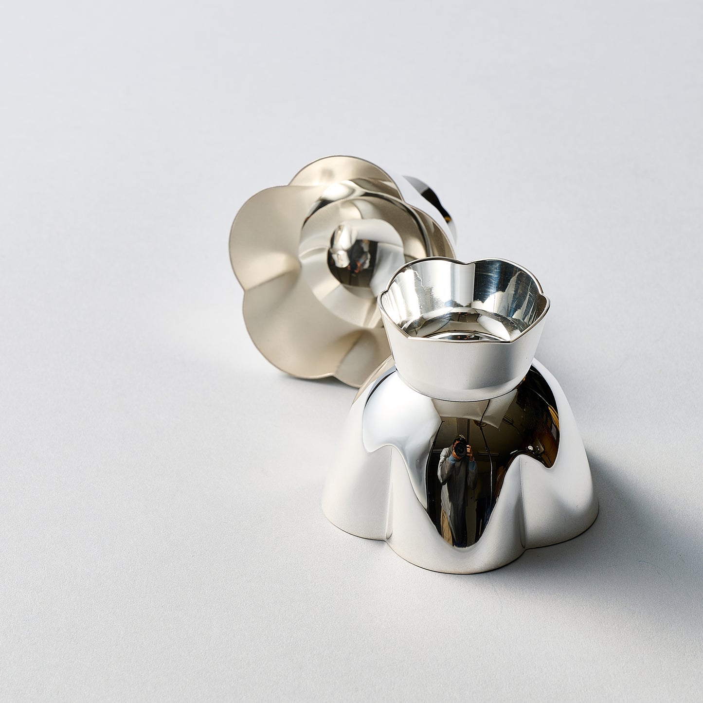 純銀　玉盃　うめいちりん（大）白梅