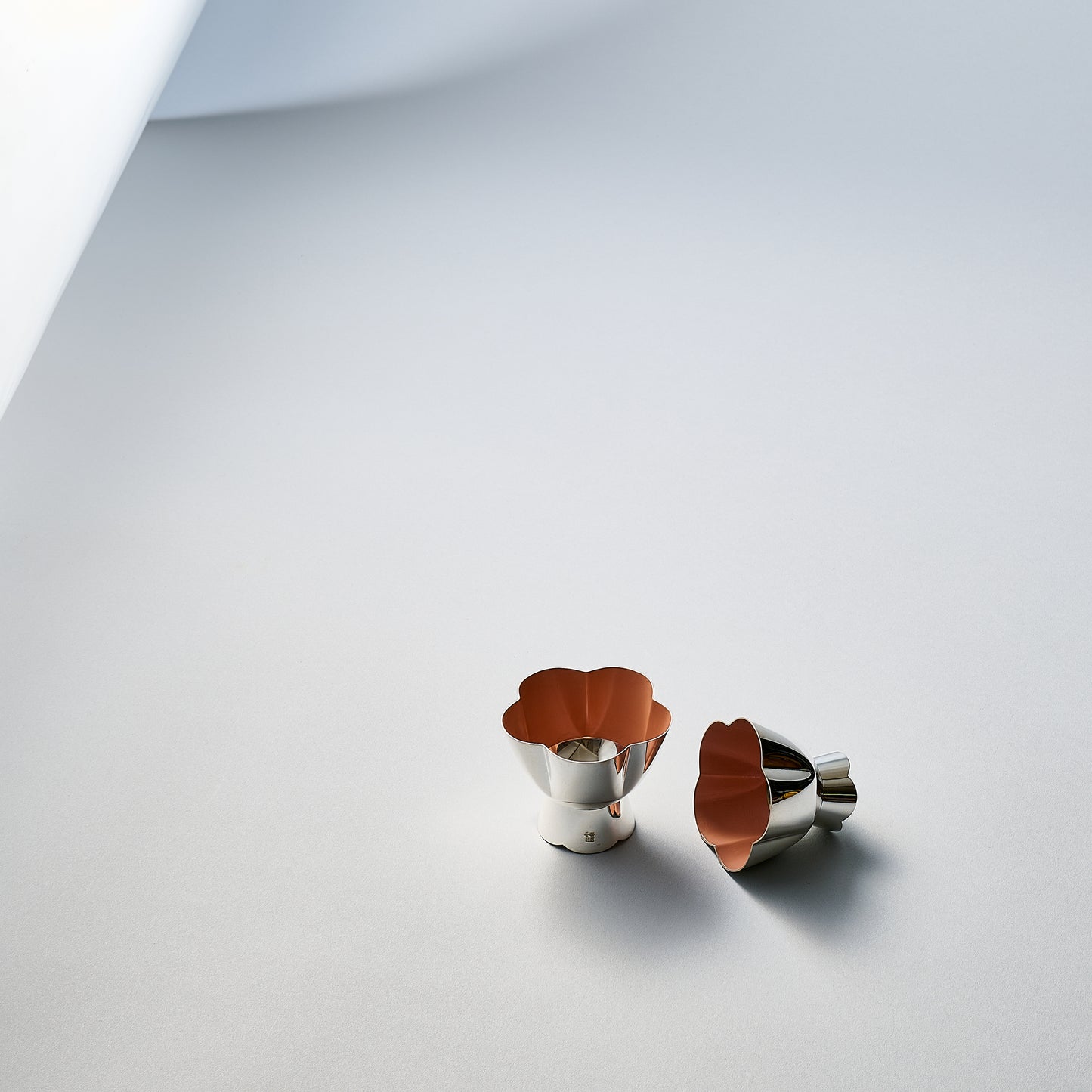 純銀　玉盃　うめいちりん（小）淡紅梅