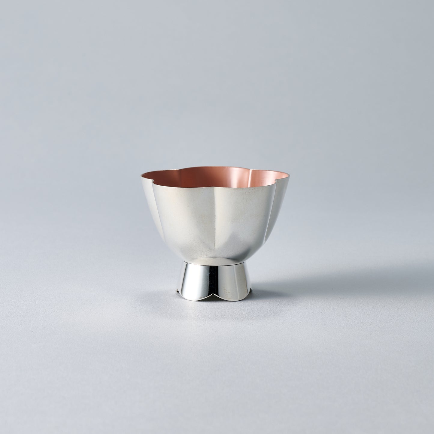 純銀　玉盃　うめいちりん（小）淡紅梅