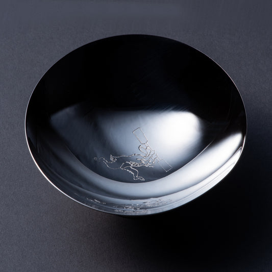 純銀　玉盃２寸　うさぎのつき